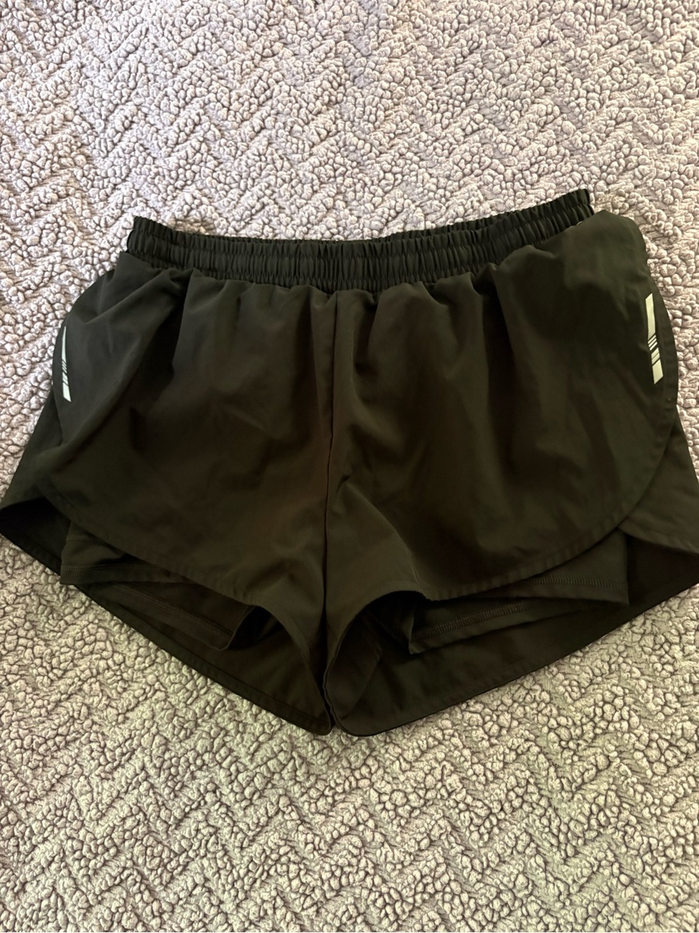 DSG Black Layered Athletic Shorts for Women